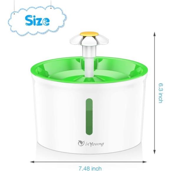 Cat Fountain 1.6L Automatic Pet Water Fountain Pet Water Dispenser, Dog/Cat - Picture 3 of 6